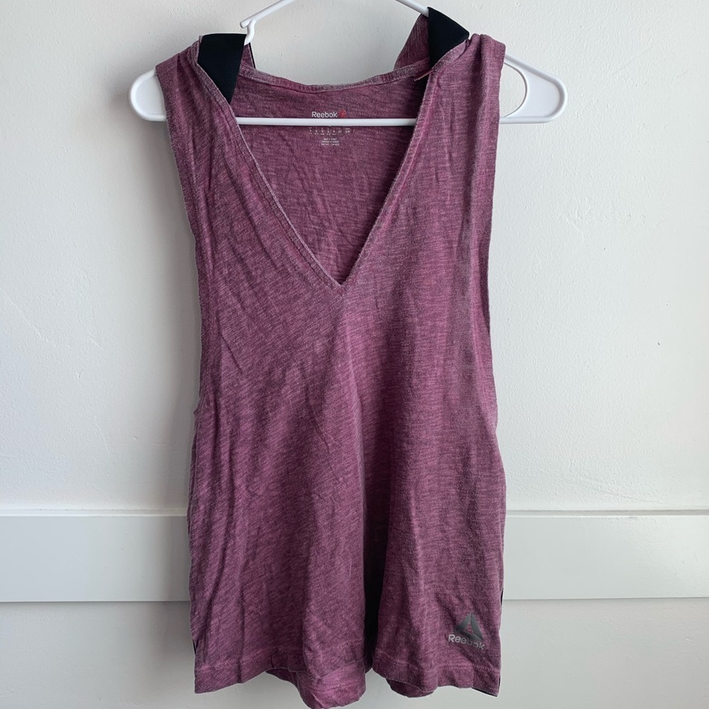 Reebok Purple Noble Fight Hooded Tank Top